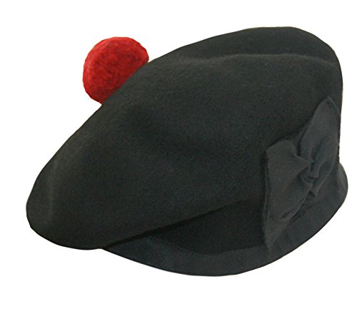 Maze Schottische Balmoral-Mütze aus Wolle Hut barett
