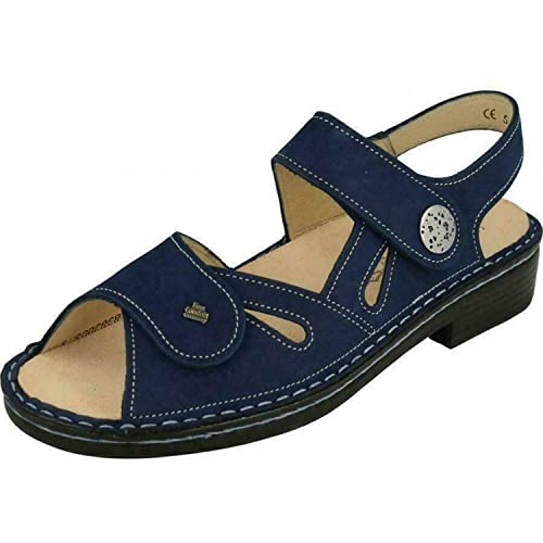 FinnComfort Damen Sandaletten Costa (blau) - Sandale mit Loser Einlage - Damenschuhe Sandale bequem/lose Einlage, Blau, Leder Finn Comfort blau 420451