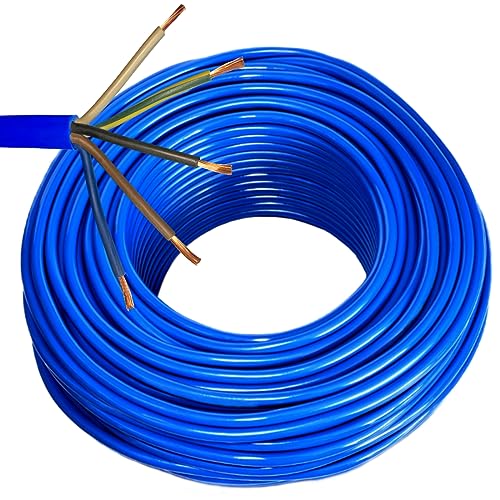 Hilark Kabel H07BQ-F 5x2.5mm2 Litze blau (50 meter, Blau)
