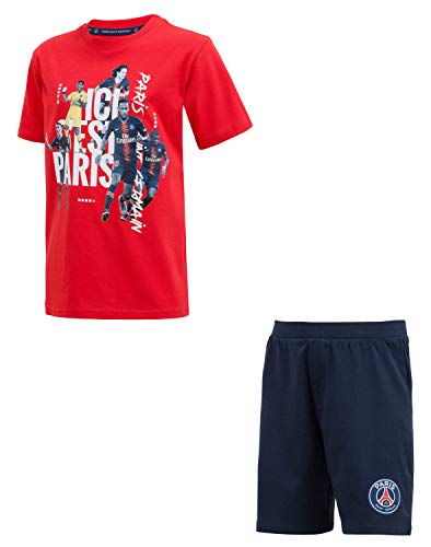 Paris Saint-Germain Pyjama PSG, offizielle Kollektion, Kindergröße 110 rot