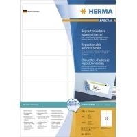 HERMA Special - Neu positionierbare Adressklebeetiketten - weiß - 99,1 x 57 mm 1000 Etikett(en) (100 Bogen x 10) (10316)