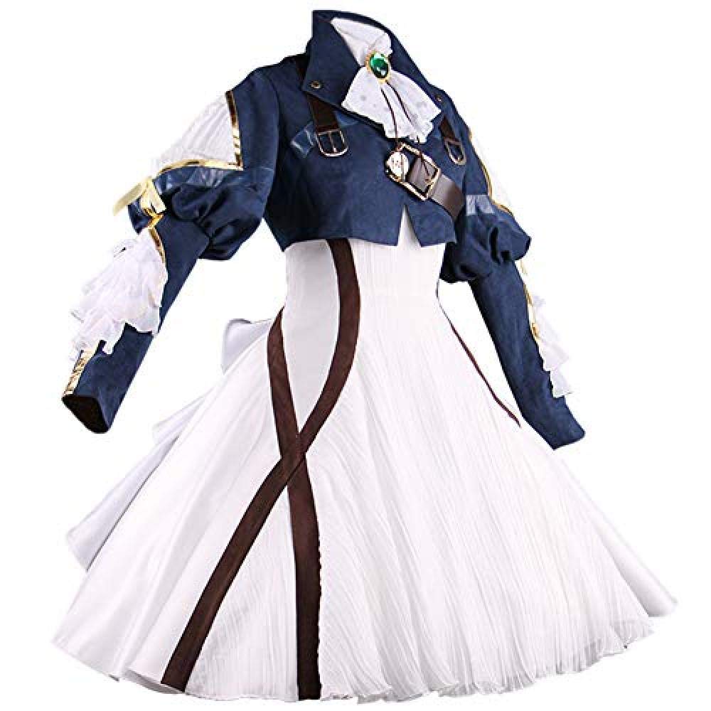 Damen Lila Evergarden Kostüm Lang Lolita Kleid Cosplay Uniforms-L