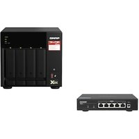 QNAP TS-473A-SW5T TS-473A-8G NAS System + QSW-1105-5T Switch