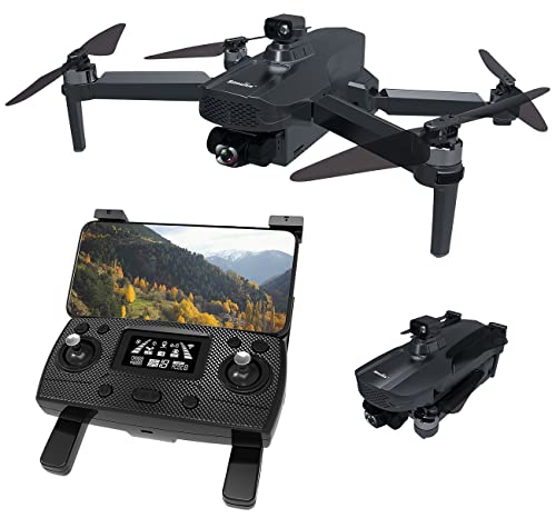 Simulus Spielzeug: Faltbare GPS-Drohne, 4K-Cam, 360°-Abstandssensor, Brushless-Motor, App (Quadrocopter Drohne Kamera)