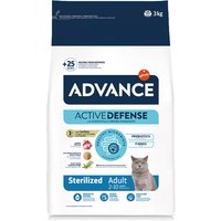 ADVANCE Sterilized mit Truthahn +1 Jahr Katzenfutter, 3kg, 1er Pack (1 x 3 kg)