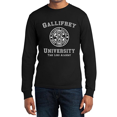 Gallifrey University Langarm Schwarz X-Large T-Shirt - Doctor Time Academy Who