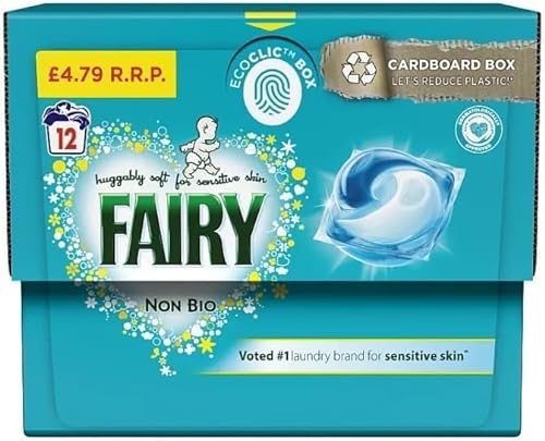 "Fairy Non Bio Pods Or Sensitive Skin Pmp £4.79 12 Washes "