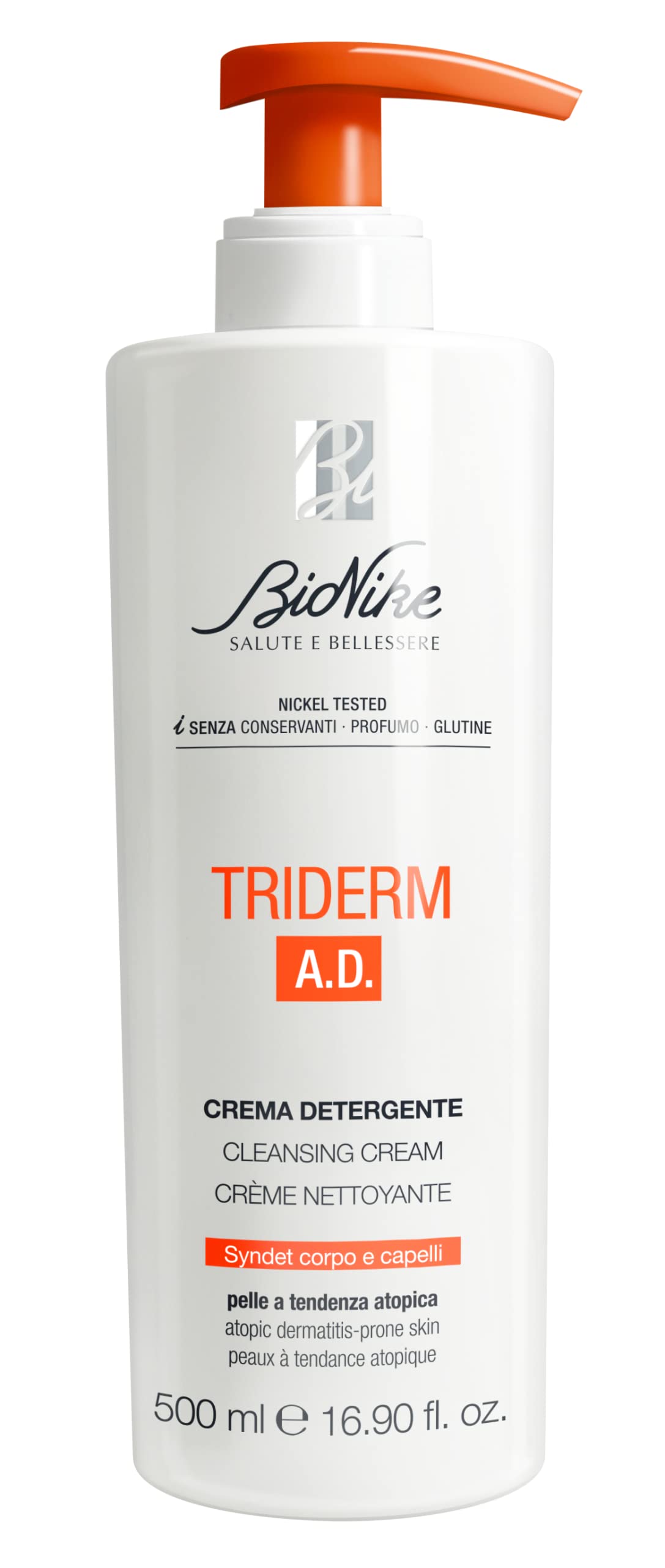 BioNike Triderm AD - Crema Corpo Detergente Corpo E Capelli, 500ml