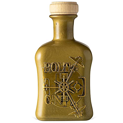 BOLT G!N Luxus Dry Gin limitiert auf 1.250 Flaschen aus deutscher Edelmanufaktur in silber 3D Tresor wilde Bergamotte und Kardamom Geschenk TOP Qualität