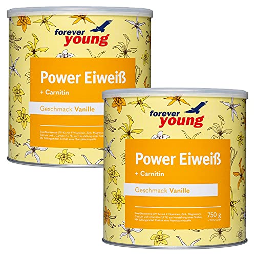 Forever Young Power Eiweiß + L-Carnitin, 750g Dose, Vanille