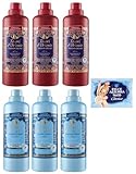 6er-Pack Testpaket Tesori d'Oriente Persian Dream Thalasso Therapy Ammorbidente Concentrato,Konzentrierter Weichspüler,38 Wäschen,760ml + 1er-Pack FELCE AZZURRA Talkumpuder, 100g-Beutel