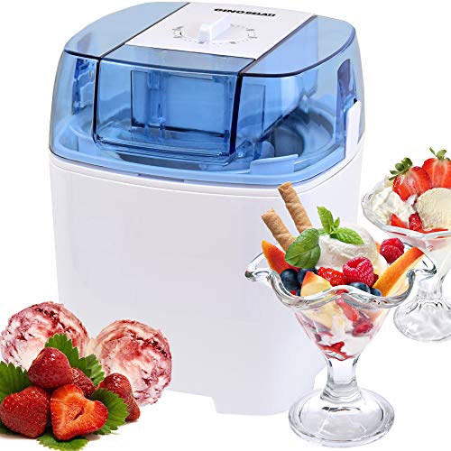 Gino Gelati IC-30W-A 4in1 Eismaschine, Frozen Jogurt-Milchshake Maschine Flaschenkühler
