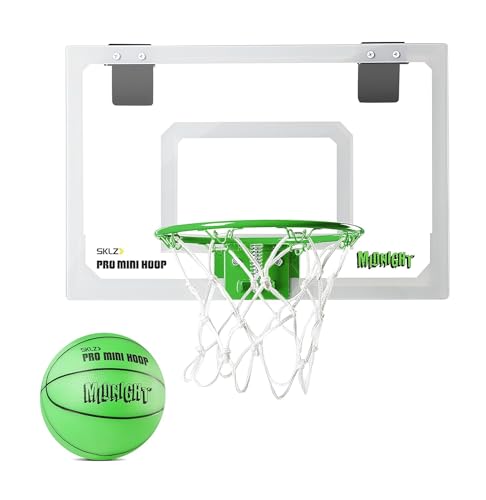 SKLZ Unisex Adult, Youth and Child Basketballkorb Pro Mini Hoop Midnight, schwarz/gelb, One size