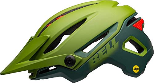 BELL Unisex – Erwachsene Sixer MIPS Fahrradhelm MTB, Matte/Gloss Green/Infrared, M | 55-59cm