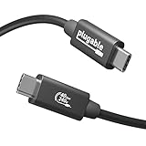 Plugable USB4-Kabel mit 240 W Ladekabel, 1 m, USB-IF zertifiziert, 1 x 8K-Display, 40 Gbit/s, kompatibel mit USB 4, Thunderbolt 4, Thunderbolt 3, USB-C