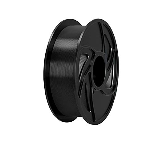 PETG + 3D-Druckerfilament 1,75 Mm 1 Kg Spulenfilament PETG-3D-Druckmaterial Ohne Verwicklung, PETG Silbergrau Weiß Schwarz(Color:schwarz)