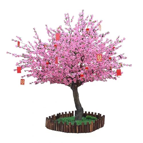 BTAISYDE Künstlicher Baum, Pfirsichblütenbaum, Kirschblütenbaum, Große Dekorative Hausornamente Indoor Outdoor Home Office,Pink,1.8 * 1.5m