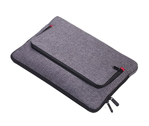 TROIKA MON CARRY - IPC70/GY - Portfoliotasche mit Reißverschluss - für iPad Pro - 1 Fach für Dokumente, Akten, Laptop, Tablet (bis zu 13'') - Elastikbandfach für Zubehör - Tragegriff - TROIKA-Original