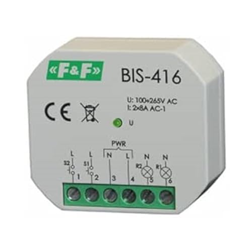 Bistabile Relais mit 2 unabhängig steuerbare schaltkreise F&F BIS-416 8275