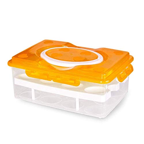 AADEE Eierbox, 24 Fächer, tragbar, transparent, mit Deckel, für Kühlschrank und Küchenschrank, 3 Farben erhältlich