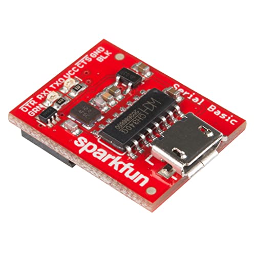 SparkFun Serial Basic Breakout – CH340G Entwicklungswerkzeug mit USB-Micro-B-Stecker. Sparen Sie Platz und Geld in Ihren DIY-Elektronik-Projekten.