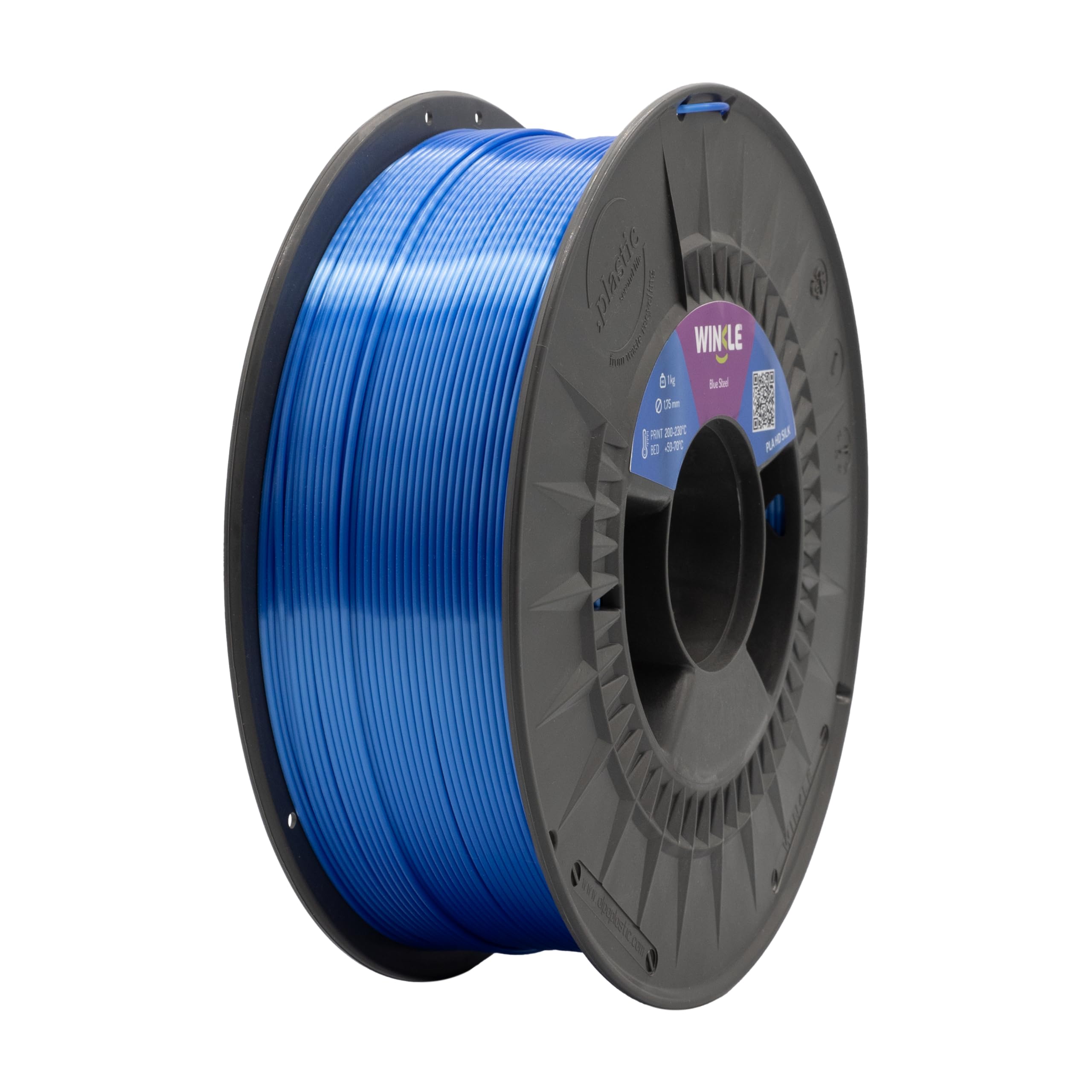 Winkle PLA SILK Blue Steel Filament | Pla 1,75 mm | Filament Print | 3D-Drucker | 3D-Filament | Farbe Blue Steel | Spule 1000 g