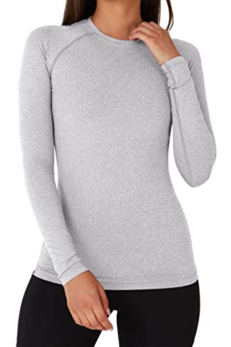 TCA SuperThermal Baselayer Damen Laufshirt/Funktionsshirt - Langarm - Marl Grey (Grau), M