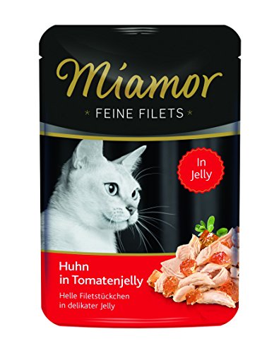 Miamor Feine Filets in Jelly Huhn in Tomatenjelly, 24er Pack (24 x 100 g)