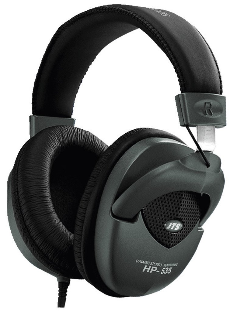 JTS HP-535 professioneller Studio-Monitor-Kopfhörer mit gepolstertem Ohr-Kissen und Kopfauflage, Over-Ear Headphone mit hervorragender Klang-Qualität in Schwarz