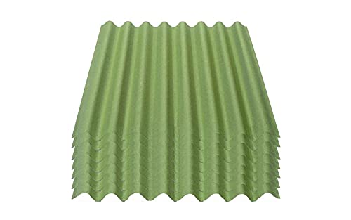Onduline Easyline Dachplatte Wandplatte Bitumenwellplatten Wellplatte 7x0,76m² - grün