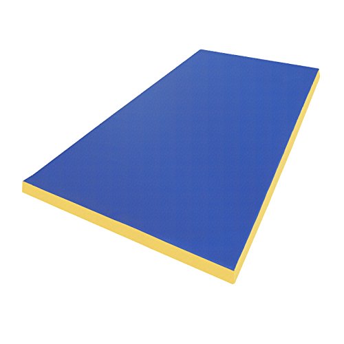 Niro Sportgeräte Turnmatte Weichbodenmatte, Blau/Gelb, 200 x 100 x 8 cm, TM4