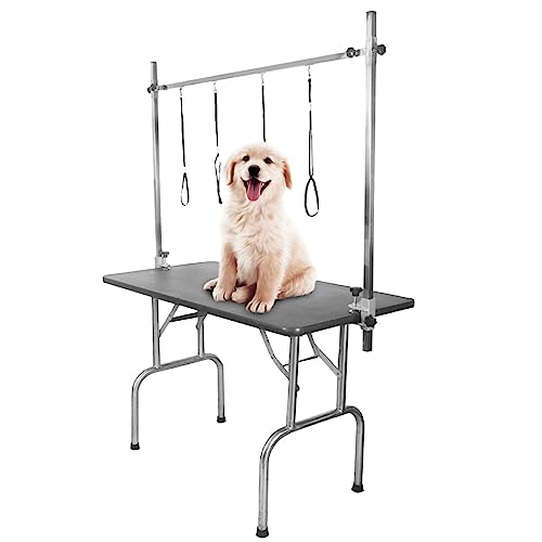 Airshi Robuster Pflegetischständer, Edelstahl-Pflegetischarm, Desktop-Haustierpflege für Beauty Cat Dog (1,15 m Tischhalterung)