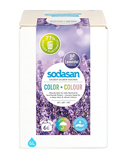 SODASAN Color Waschmittel, flüssig Lavendel, 5L (5er Pack)