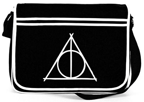 Shirtstreet24, Harry Triangle, Retro Messenger Bag Kuriertasche Umhängetasche, Größe: onesize,Schwarz