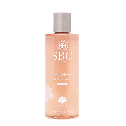SBC Skincare - Intimgel mit Lotusblume - 300 ml - Hilft das Gefühl von Trockenheit zu Reduzieren - Spendet Feuchtigkeit und Gleicht die Mikroflora aus - Shower Gel - Lotus Flower Intimate Wash