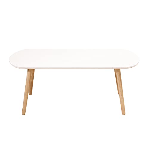 HUOLE MDF Esstisch Buchenholz Esszimmer Tisch Küchentisch Holztisch-110 * 50 * 45cm – weiß