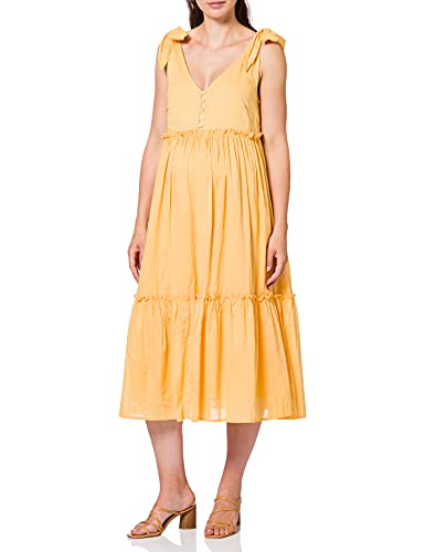 MAMALICIOUS Damen MLEVELYN LIA S/L Woven AL Dress 2F A. Kleid, Golden Apricot, M