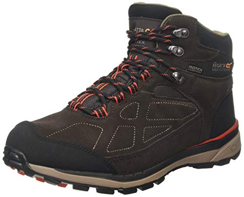 Regatta Herren Samaris Suede' Waterproof Walking Boots Trekking-& Wanderstiefel, Braun (Peat/Burnt Salmon Uw4), 47 EU