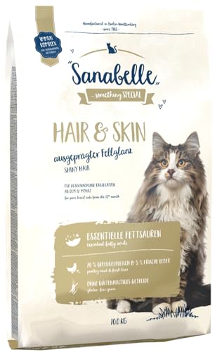 Sanabelle Hair & Skin | Katzentrockenfutter für Rassekatzen zur Unterstützung der optimalen Fellausprägung, 1er Pack (1 x 10000 g)