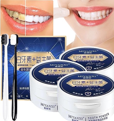 MIYANXI - Miyanxi Tooth Powder - Remove Stain Yellow Bad Breath Fresh,Miyanxi Teeth Powder,Miyanxi Teeth Whitening Powder,MIYANXI Tooth Powder Stain Rem (3CS)