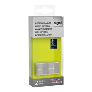 Sigel Magnet SuperDym C10 GL704 Cube 20x10x20mm silber 2 St./Pack.