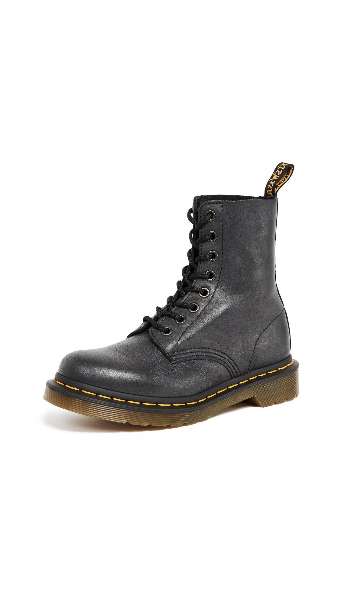 Dr. Martens PASCAL Virginia BLACK, Damen Combat Boots, Schwarz (Black), 43 EU (9 Damen UK)