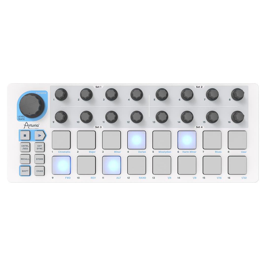 Arturia MiniLab MkII - 25er Controller-Tastatur, Zeitlich begrenzte Sonderaktion mit kostenloser Software, Umfasst u.a.: Mini V, Stage 73 V und Rev PLATE-140, Beatstep, weiß