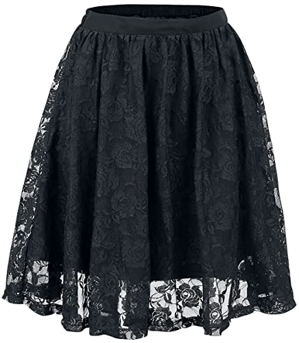 Forplay Lace Covered Skirt Frauen Kurzer Rock schwarz S