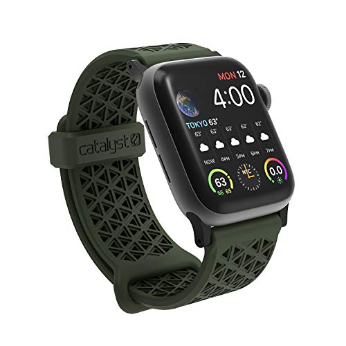 Catalyst Sportband für Apple Watch 38mm 40mm, hypoallergen, atmungsaktives Armband, Ersatzbänder aus weichem Silikon, Sportband für iWatch-Serie 1,2,3,4,5 Grün