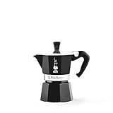 Bialetti - Moka Color: Ikonische Espressomaschine für die Herdplatte, macht echten Italienischen Kaffee, Moka-Kanne 3 Tassen (130 ml), Aluminium, Schwarz