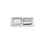 Emblem Auto Aufkleber für D2 D3 D4 D5 D6 D7, 3D Emblem Aufkleber Auto Sticker Metall ABS Side Logo Heck Logo Tür Aufkleber Zubehör,D5-Silver
