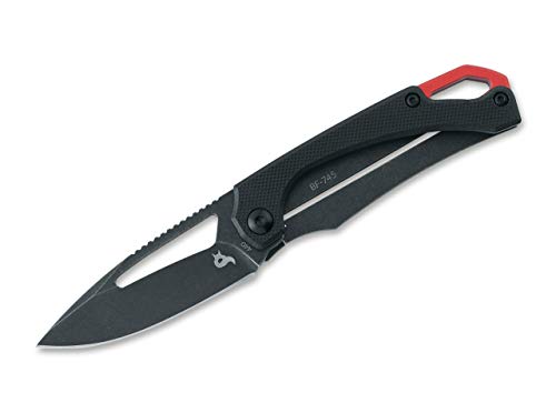 BlackFox Unisex – Erwachsene Racli G10 Red Spacer Taschenmesser, Schwarz, 14 cm