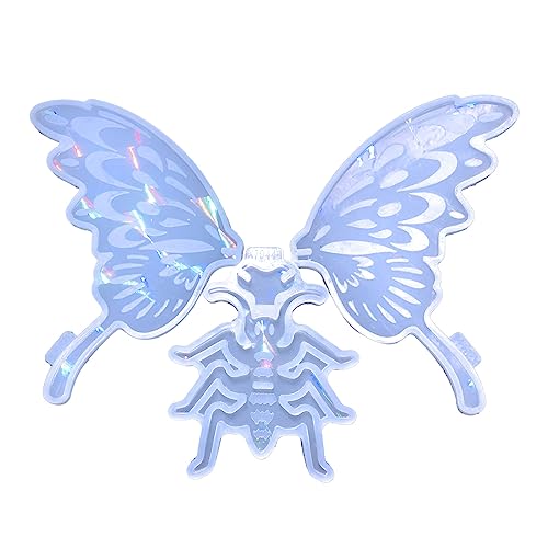 Awydky Butterfly-Ornament Epoxidharz-Form DIY Licht Montage Schmetterling Ornament Silikonform Holografische Schmetterling Harz Form