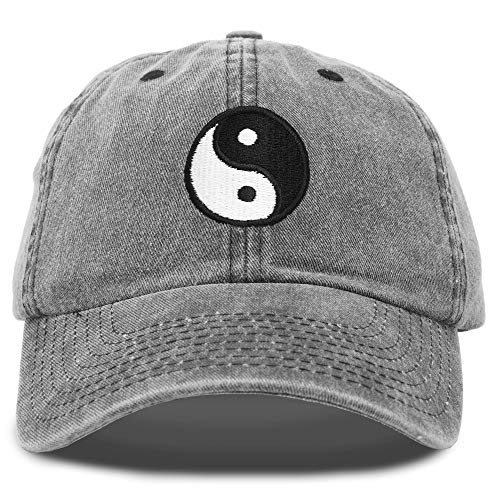 DALIX Ying Yang Dad Hat Baseball Cap Zen Peace Balance Philosophie Vintage, Schwarz, Einheitsgröße